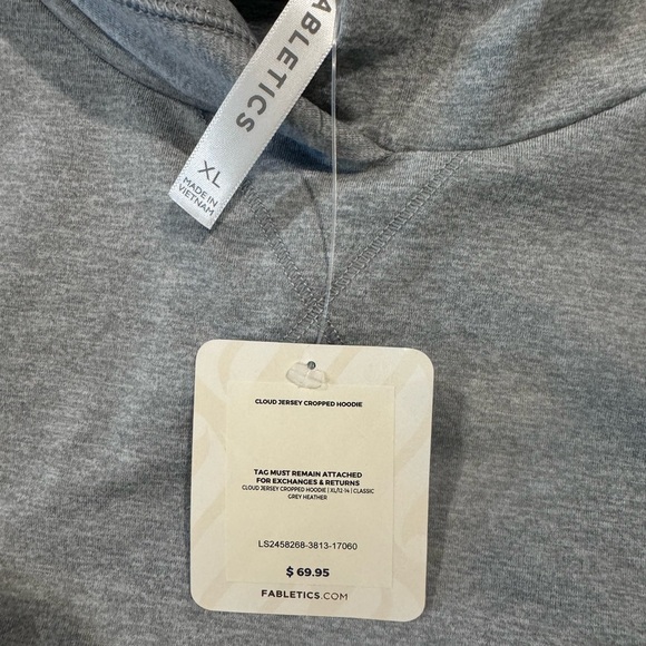 Fabletics Gray Cropped Hoodie size XL - Picture 3 of 3